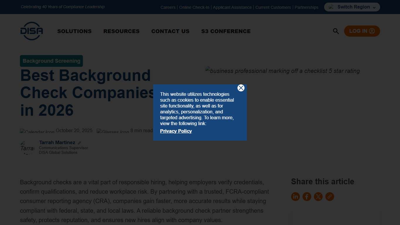 Best Background Check Companies in 2026 DISA
